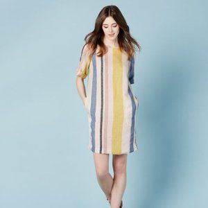Boden Easy Linen Striped Dress